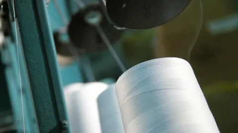 Manufacture thread Stock Footage 12376976