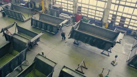 Manufacture of trucks Stock Footage 74892764