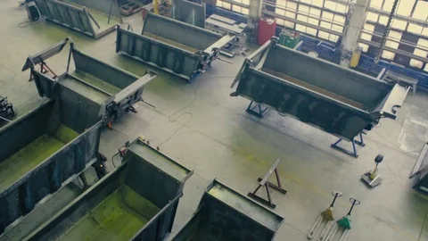 Manufacture of trucks Stock Footage