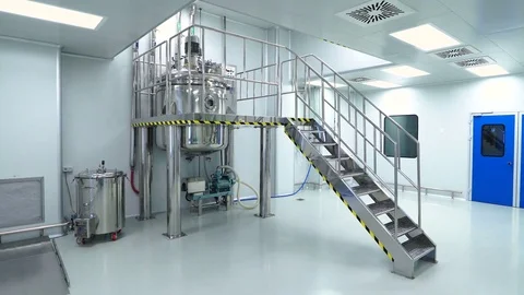 Manufacturing and packaging of tablets at a pharmaceutical plant Stock Footage 76005834