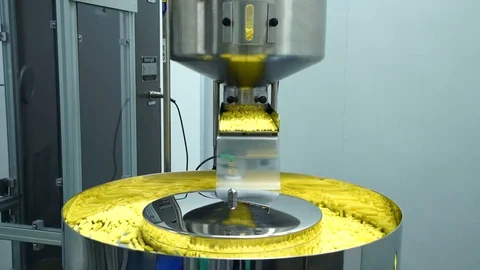 Manufacturing and packaging of tablets at a pharmaceutical plant Stock Footage 76006098