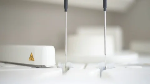 Manufacturing chemistry testing in laboratory Stock Footage 77376118