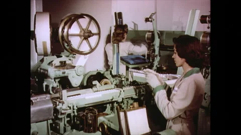 Manufacturing Cigarettes In A Factory Stock Footage 155455036