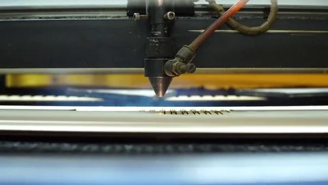 Manufacturing of CNC working closeup Stock Footage 81334027