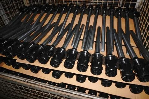 Manufacturing components in a factory Foto stock
