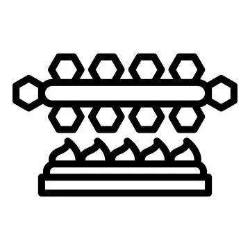 Manufacturing control icon outline vector. Manufacture machine Illustrazione stock