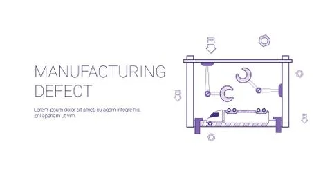 Manufacturing Defect Template Web Banner With Copy Space Ilustración de archivo