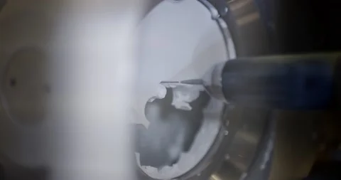 Manufacturing of dentures by computer milling. Dental laboratory. Stock Footage 163892320