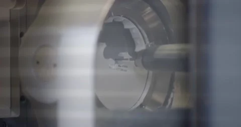 Manufacturing of dentures by computer milling. Dental laboratory. Stock Footage 163892427