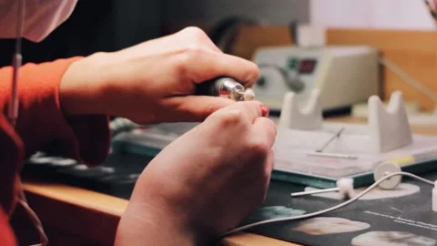 Manufacturing of dentures Stock Footage 229264351