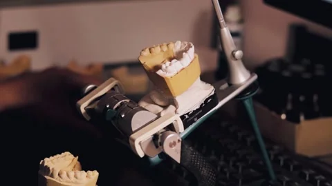 Manufacturing of dentures Stock Footage 229264370