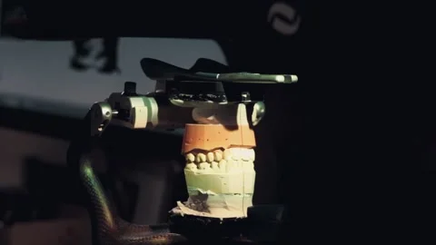 Manufacturing of dentures Stock Footage 229264378