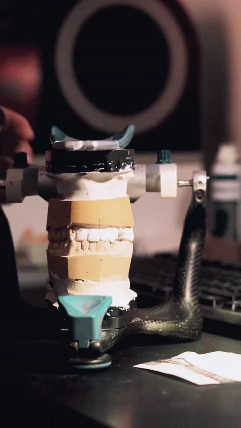 Manufacturing of dentures Stock Footage 229264660