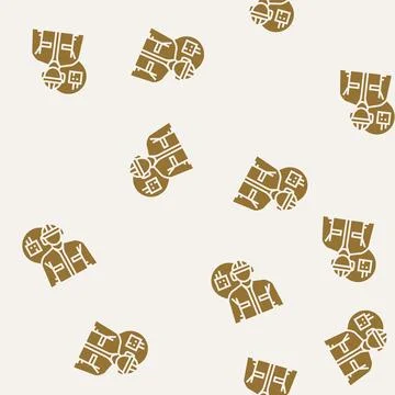 Manufacturing engineer technology glyph seamless pattern Illustrazione stock