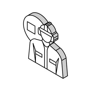 Manufacturing engineer technology isometric icon vector illustration Stock Illustration