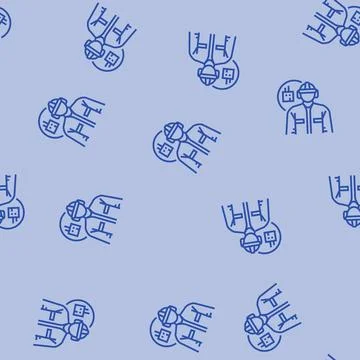 Manufacturing engineer technology line seamless pattern Stock Illustration