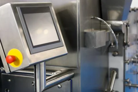 Manufacturing equipment with touchscreen control Stock Photos