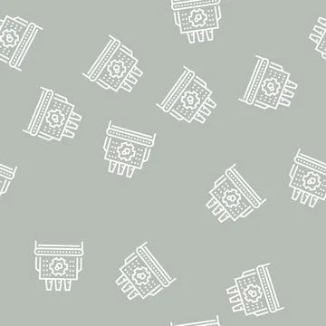 Manufacturing erp processing line seamless pattern Stock Illustration