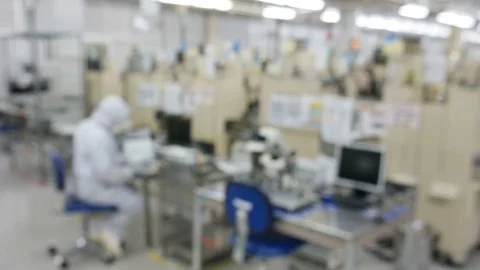 Manufacturing factory blurred Stock Footage 74318007