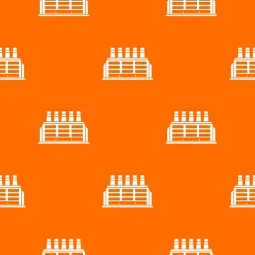 Manufacturing factory building pattern seamless Illustrazione stock