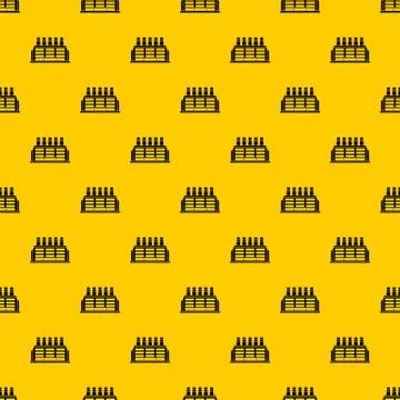 Manufacturing factory building pattern vector Illustrazione stock