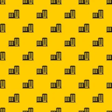 Manufacturing factory building pattern vector Illustrazione stock