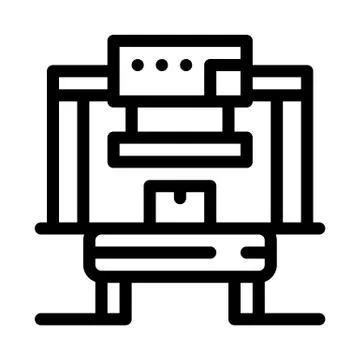 Manufacturing factory tool icon vector outline illustration Stock Illustration