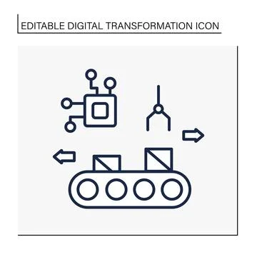 Manufacturing line icon Stock Illustration