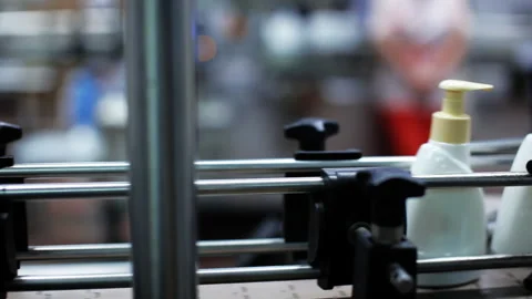 Manufacturing Of Liquid Soap Stock Footage 96349477