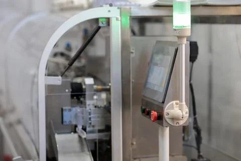 Manufacturing machine with control console Stock Photos