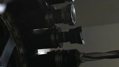 Manufacturing machine of the drill bits Stock Footage 71024195