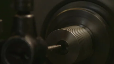 Manufacturing machine revolves Stock Footage