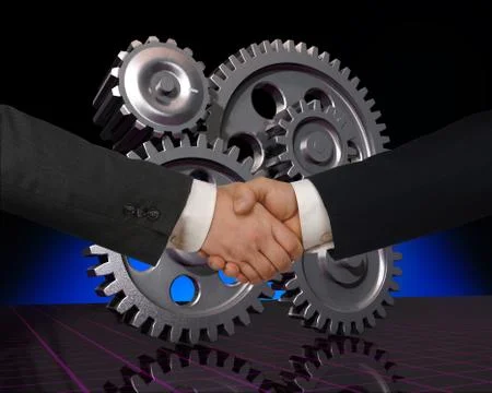 Manufacturing partners Stock-Fotos