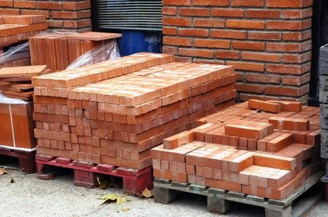 Manufacturing plant of bricks Stock Photos