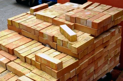 Manufacturing plant of bricks Stock Photos