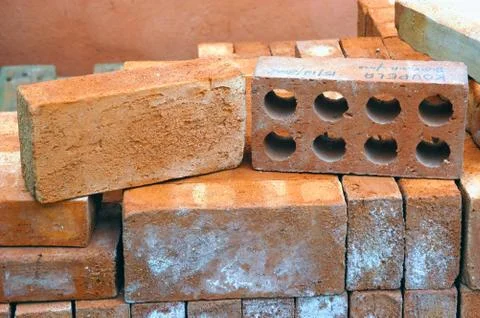 Manufacturing plant of bricks Stock Photos