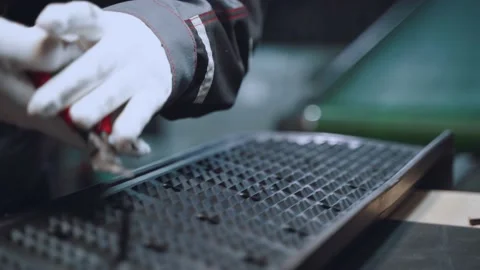 Manufacturing of plastic materials at the factory Vídeos de archivo 206774542