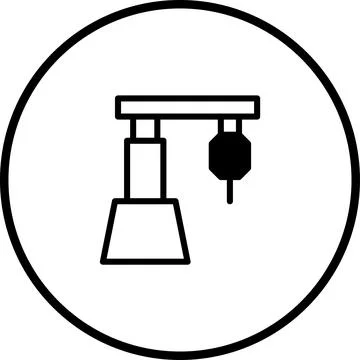 Manufacturing Precision: A CNC Machine Vector Icon for Automated Industrial.. Stock Illustration