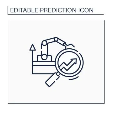 Manufacturing predictive analytics line icon イラスト素材