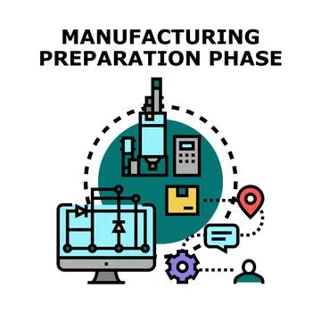 Manufacturing preparation phase process developing products イラスト素材