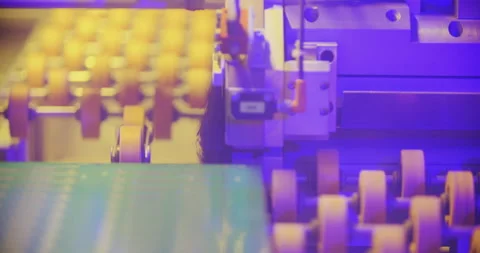 Manufacturing printed circuit board PCB in Electronics factory with robot  Stock Footage 136206748