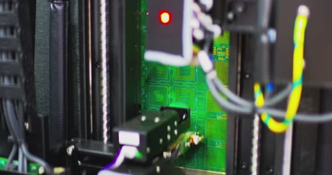 Manufacturing process in the field of microelectronics Stock Footage 337165815