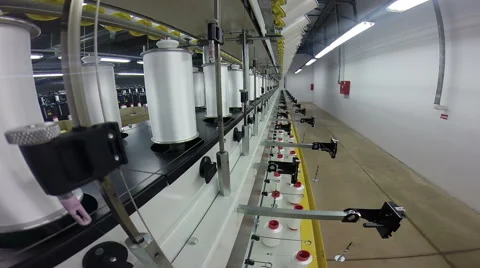 Manufacturing Process in Textile Industry Stock Footage 59942139
