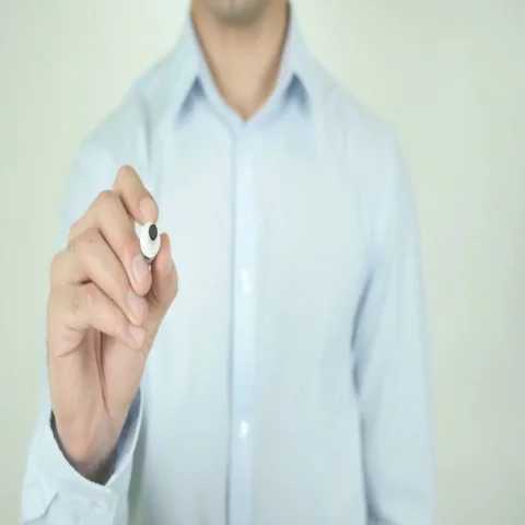 Manufacturing Process, Writing On Transparent Screen Stock Footage