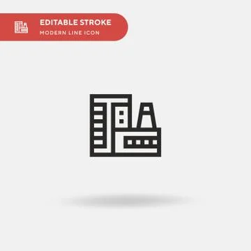 Manufacturing Simple vector icon. Illustration symbol design template for web Stock Illustration