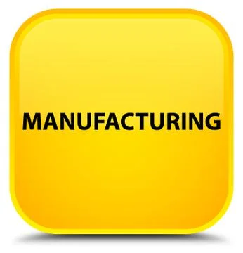 Manufacturing special yellow square button Stock Illustration