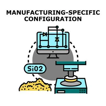 Manufacturing specific configuration process control technology Stock Illustration