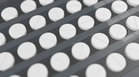 Manufacturing of tablets Stock Footage 60697233