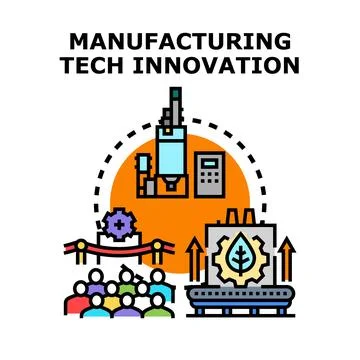 Manufacturing technology innovation process development concept Stock Illustration