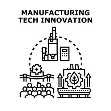 Manufacturing technology innovation process development concept Stock Illustration